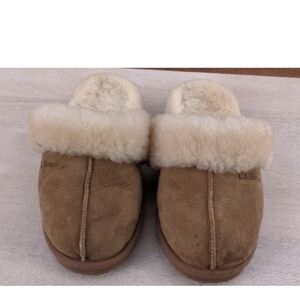 Womens L L Bean Wicked Good Shearling Lined Slides Slippers 7 Medium READ